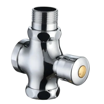 Button Type Operated Water Saving Time Delay Flush Valve for Toilet