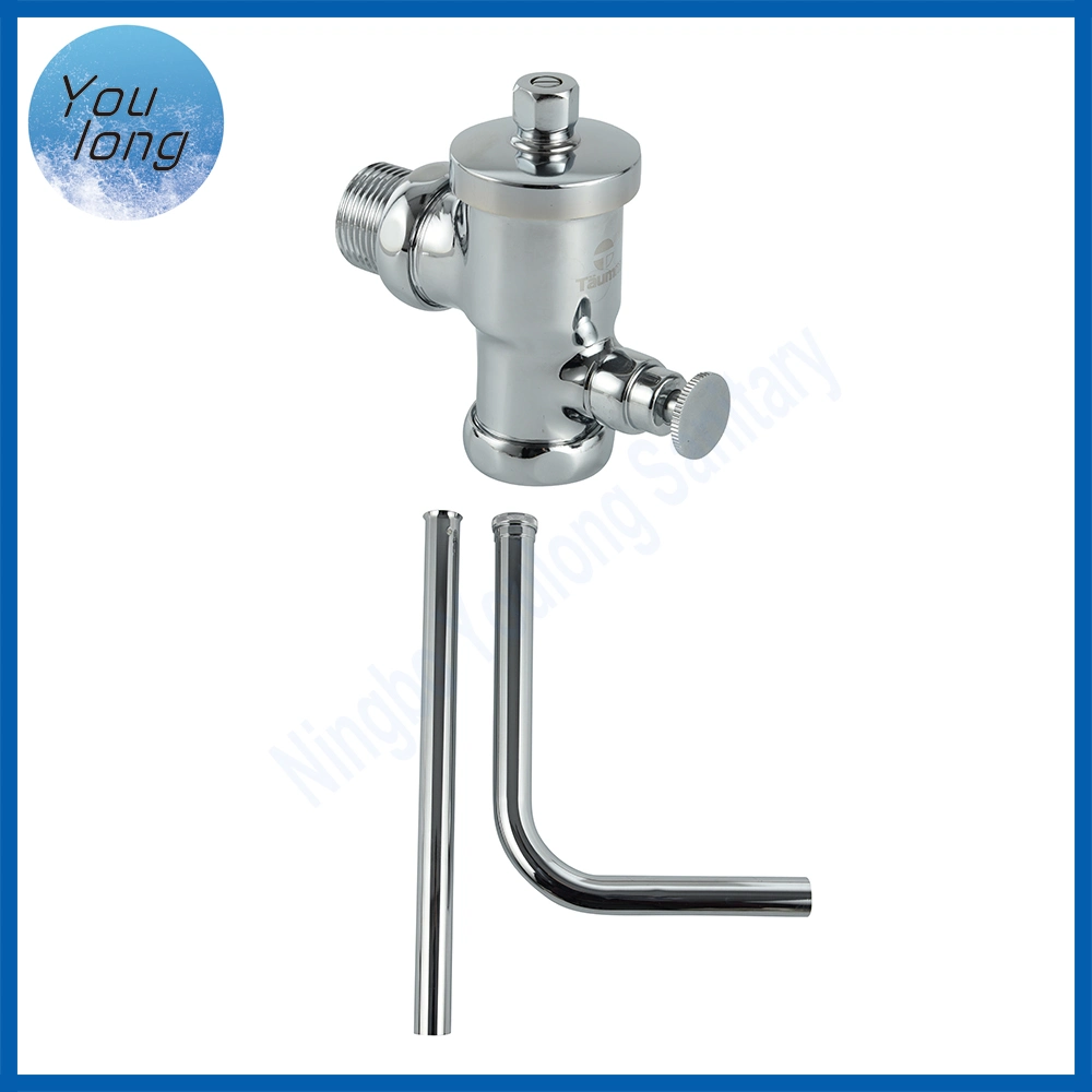 Bathroom Heavy Flush Faucet Brass Time Delay Urinal Toilet Hand Flush Valve